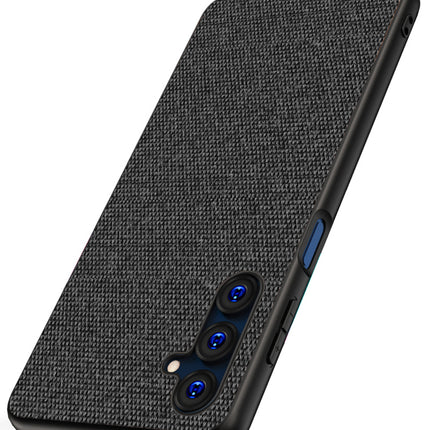 Kapa Soft Full Fabric Protective Back Case Cover for Samsung Galaxy F54 | Shockproof Slim Hard Anti Slip Back Case (Black)