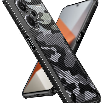 Mobizang Bull Camouflage Back Cover for Redmi Note 13 PRO PLUS | [Military Grade Protection] Shock Proof Slim Hybrid Bumper Case (Black)