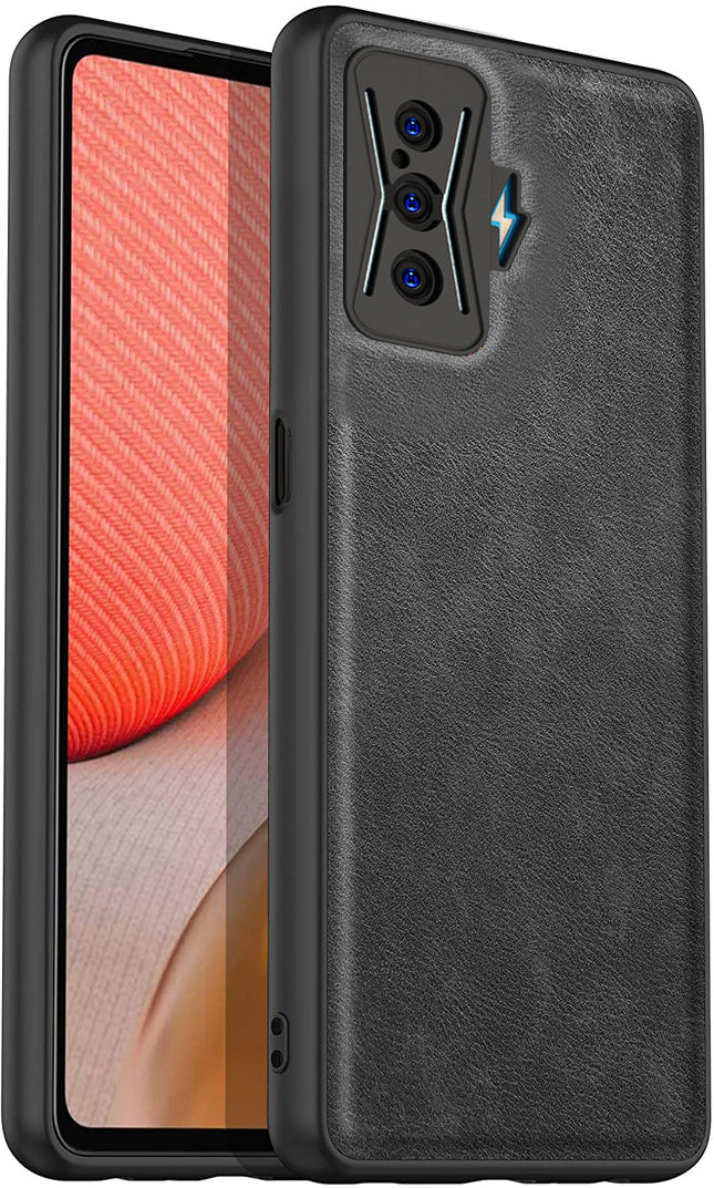 Tux Back Case for Redmi K50 Gaming Edition, Slim Leather Case with Soft Edge Shockproof Back Cover (Black)