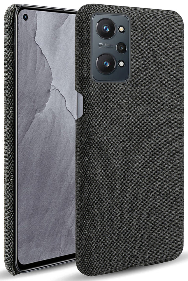 Woven Soft Fabric Case for Realne GT NEO 2 Back Cover, Shock Protection Slim Hard Anti Slip Back Cover (Black)