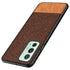 Soft Fabric & Leather Hybrid for OnePlus 9RT  Back Cover, Shockproof Protection Slim Hard Back Case (Brown)