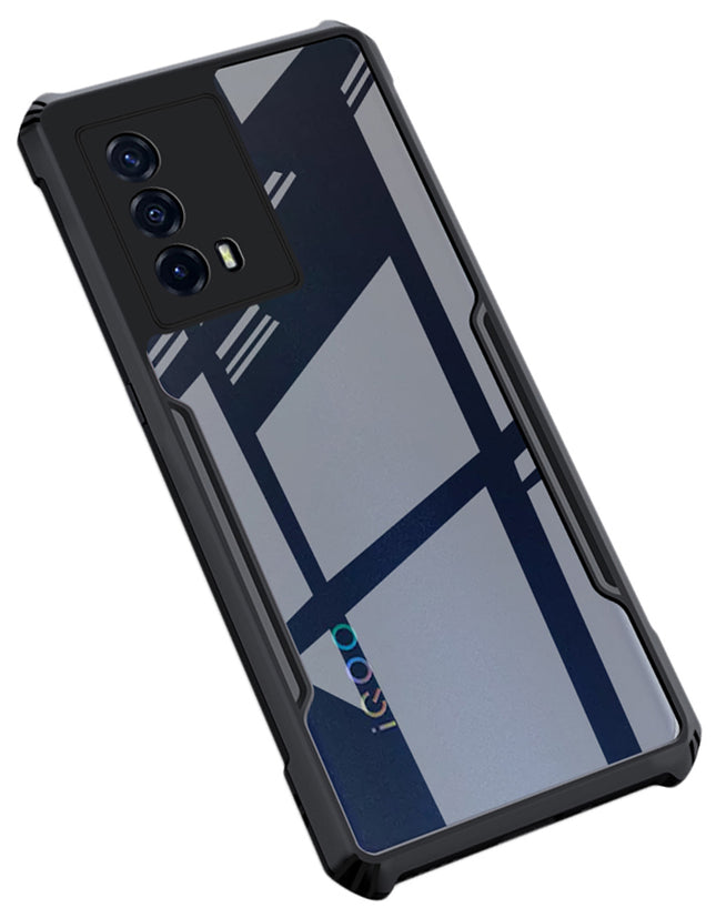 Beetle for Vivo IQOO Z5  (5G) Back Case, [Military Grade Protection] Shock Proof Slim Hybrid Bumper Cover (Black)