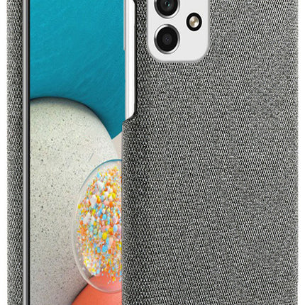 Mobizang Woven Soft Fabric Case for Samsung Galaxy A73 (5G) Back Cover,  Shock Protection Slim Hard Anti Slip Back Cover (Grey)