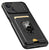 Bisen Back Cover for Apple iPhone 13 (6.1) , Inbuilt Camera Slider ,Ring Stand and Card Pocket Shockproof Slim Bumper Back Case (Black)