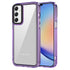 Mobizang Warrior Acrylic Clear Back Cover For Samsung Galaxy A25 | Slim Shockproof [Military Grade Protection] Hybrid Bumper Case (Purple Sides)