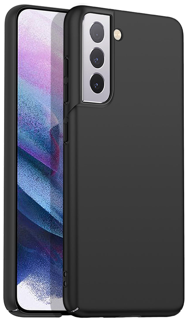 Silk Smooth Finish [Full Coverage] All Sides Protection Slim Back Cover For Samsung Galaxy S21 FE (Black)