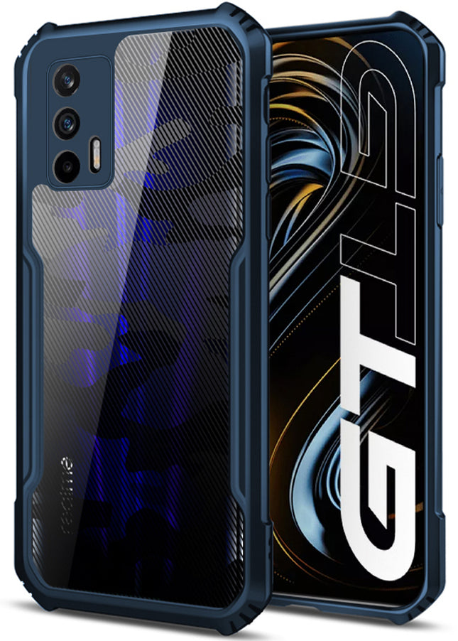 Beetle Camouflage for Realme GT Back Case, [Military Grade Protection] Shock Proof Slim Hybrid Bumper Cover (Blue)