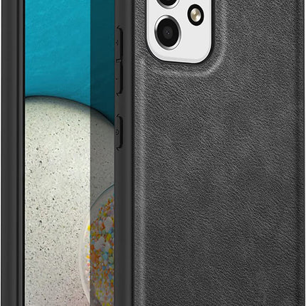 Tux Back Case for Samsung Galaxy A33 (5G), Slim Leather Case With Shockproof Back Cover (Black)