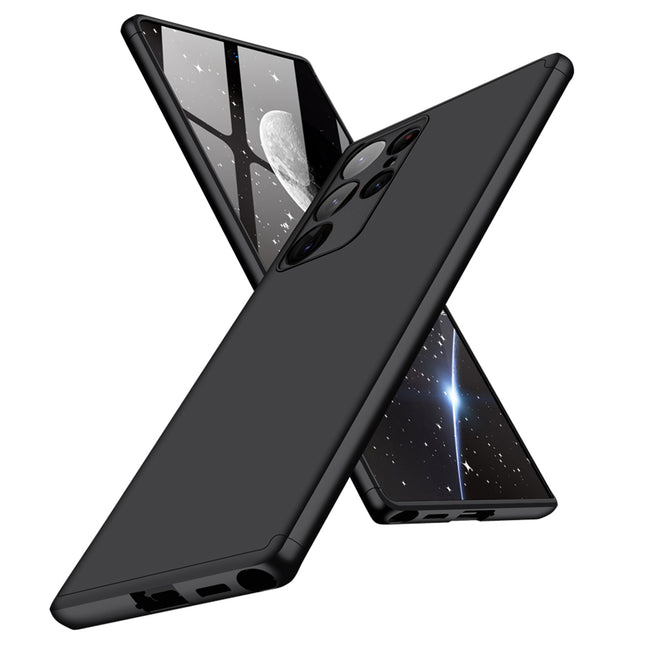 Double Dip Full 360 Protection Back Case Cover for Samsung Galaxy S22 Ultra (Black)