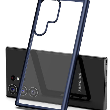 Mobizang Hawkeye Clear Back Cover for Samsung Galaxy S23 Ultra | Camera Lens Protector Shockproof Slim Clear Case Cover (Blue)