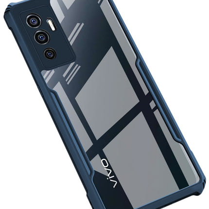 Beetle for Vivo V23E Back Case, [Military Grade Protection] Shock Proof Slim Hybrid Bumper Cover (Blue)