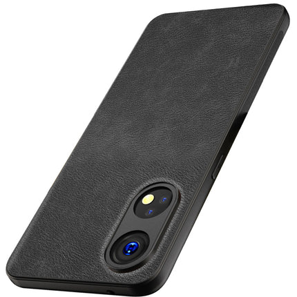 Mobizang Tux Back Case for Oppo Reno 8T (5G) | Slim Leather Shockproof Camera Protection Back Cover (Black)