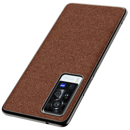 Soft Full Fabric Protective Shockproof Back Case Cover for Vivo X60 PRO (Full Brown)