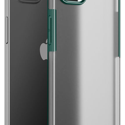 Shield Frosted Acrylic Back Shock Proof Case Cover for Apple iPhone 13 (6.1) (Green)