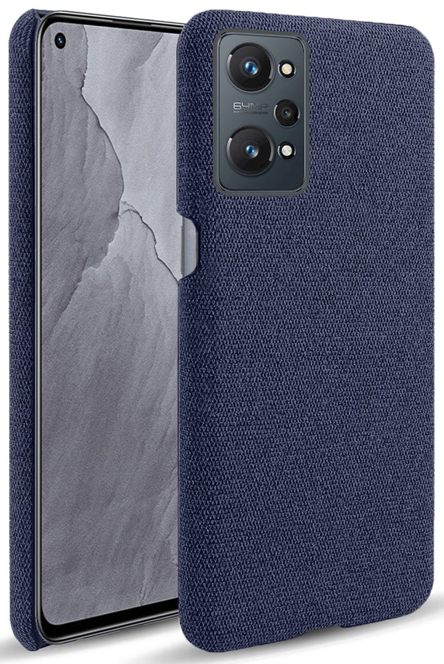 Woven Soft Fabric Case for Realne GT NEO 2  Back Cover, Shock Protection Slim Hard Anti Slip Back Cover (Blue)
