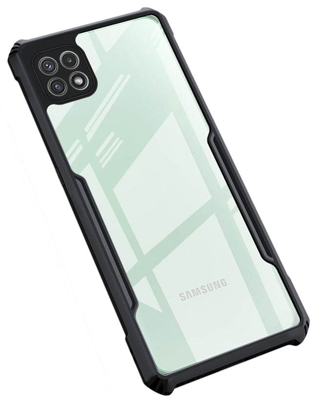 Beetle for Samsung Galaxy F42 (5G) / A22 (5G) Back Case, [Military Grade Protection] Shock Proof Slim Hybrid Bumper Cover (Black)