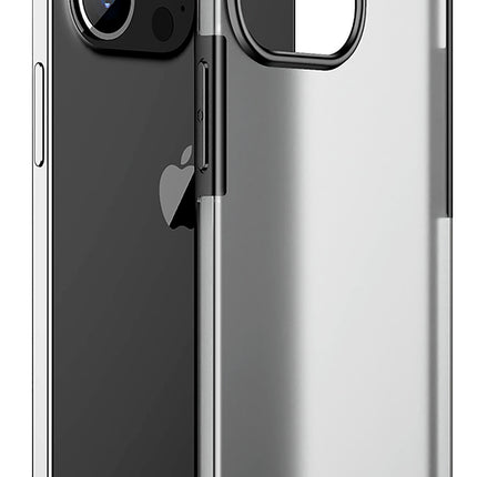 Shield Frosted Acrylic Back Shock Proof Case Cover for Apple iPhone 13 Pro Max (6.7) (Black)