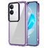 Mobizang Warrior Acrylic Clear Back Cover For Vivo V29 (5G) / Vivo V29 Pro (5G) | Slim Shockproof [Military Grade Protection] Hybrid Bumper Case (Purple Sides)