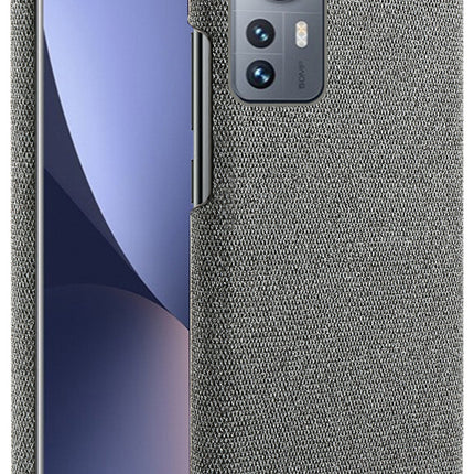 Mobizang Woven Soft Fabric Case for Xiaomi 12 Pro (5G) Back Cover,  Shock Protection Slim Hard Anti Slip Back Cover (Grey)
