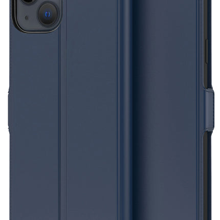 Noble Slim Magnetic & Card Holder Stand Leather Flip Case Cover for Apple iPhone 13 (6.1) (Blue)