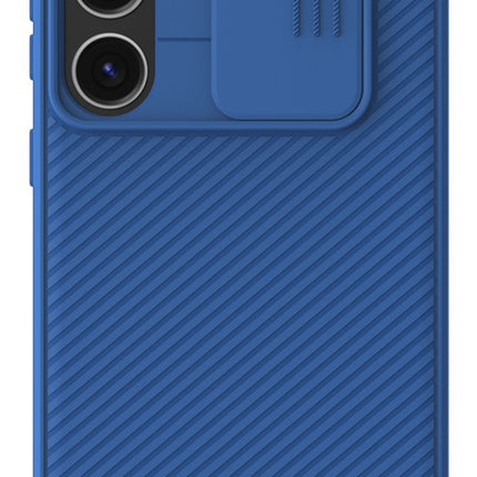 Mobizang Camshield Back Cover for Samsung Galaxy S24 | Inbuilt Slider Shockproof Lens Protection Case (Blue)