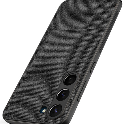Mobizang Soft Full Fabric Hybrid for Samsung Galaxy S23 Back Cover | Shockproof Hybrid Slim Hard Anti Slip Back Case (Black)