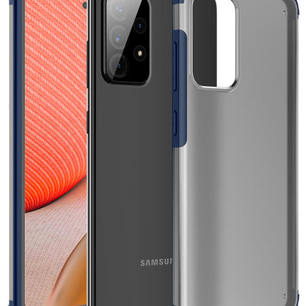 Shield Frosted Acrylic Back Shock Proof Case Cover for Samsung Galaxy A73 (5G) (Blue)