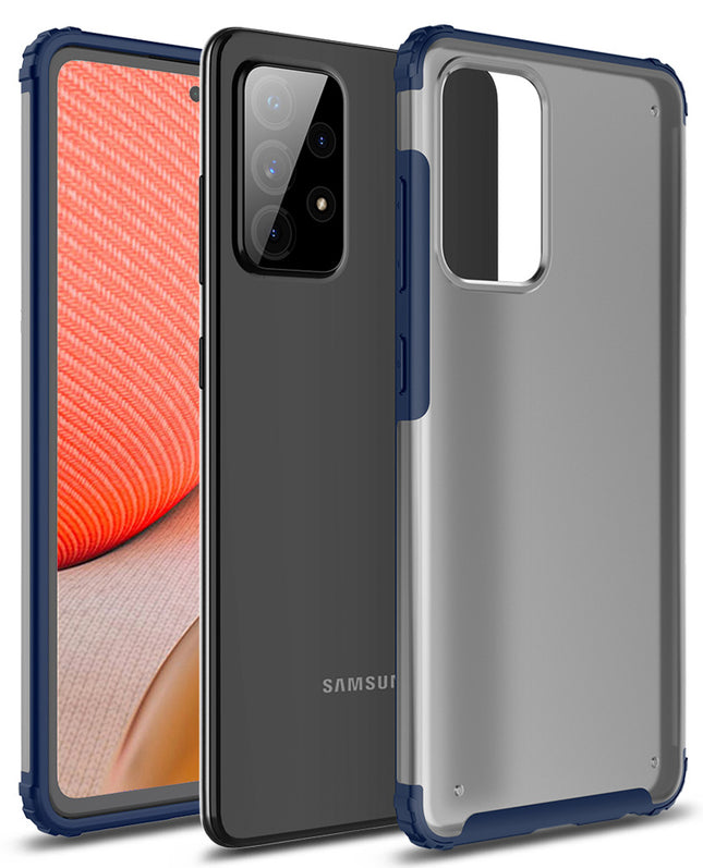 Shield Frosted Acrylic Back Shock Proof Case Cover for Samsung Galaxy A73 (5G) (Blue)