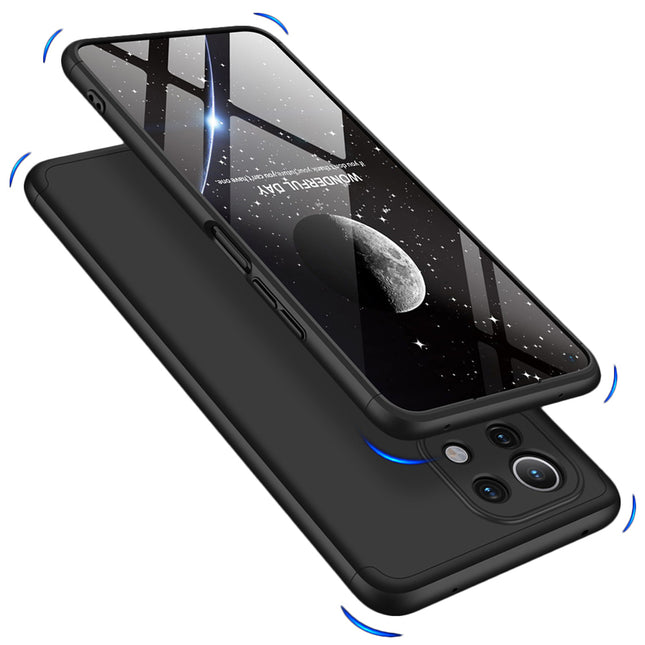 Double Dip Full 360 Protection Back Case Cover for Xiaomi Mi 11 Lite (Black)