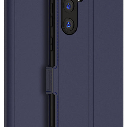 Mobizang Noble Slim Magnetic Leather Flip Case Cover for Samsung Galaxy S23 FE | Card Holder Stand Leather Flip Wallet Case (Blue)