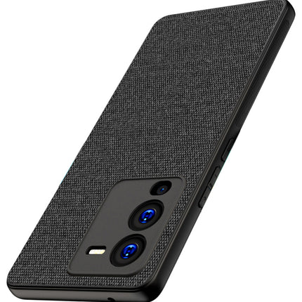 Mobizang Soft Full Fabric Protective Back Case Cover for Vivo V25 PRO (5G) (Black)