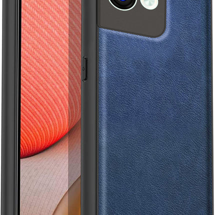 Mobizang Tux Back Case for Oppo Reno 8 Pro ,Slim Leather Case with Shockproof Back Cover (Blue)