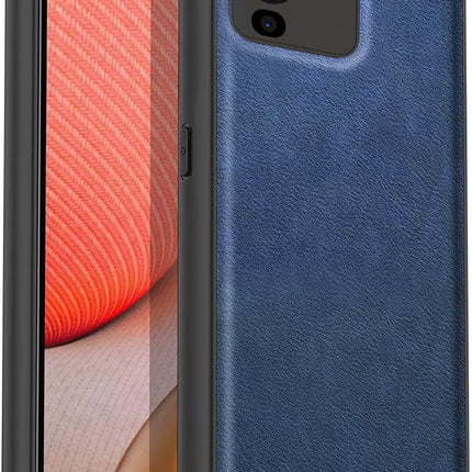 Mobizang Tux Back Case for Vivo V25 Pro ,Slim Leather Case with Shockproof Back Cover (Blue)