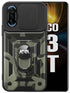 Tank Back Cover for Poco F3 GT , Inbuilt Ring + Slider Shockproof Lens Protection Case (Black)