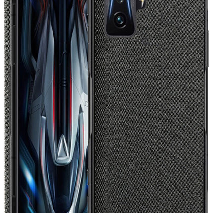 Woven Soft Fabric Case for Redmi K50 Gaming Edition Back Cover, Shock Protection Slim Hard Anti Slip Back Cover (Black)
