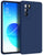 Matte Lens Protective Back Cover for Oppo Reno 6 Pro (5G) , Slim Silicone with Soft Lining Shockproof Flexible Full Body Bumper Case , Blue
