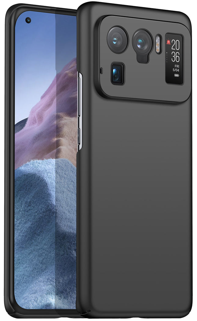 Silk Smooth Finish [Full Coverage] All Sides Protection Slim Back Cover For Xiaomi Mi 11 Ultra (Black)