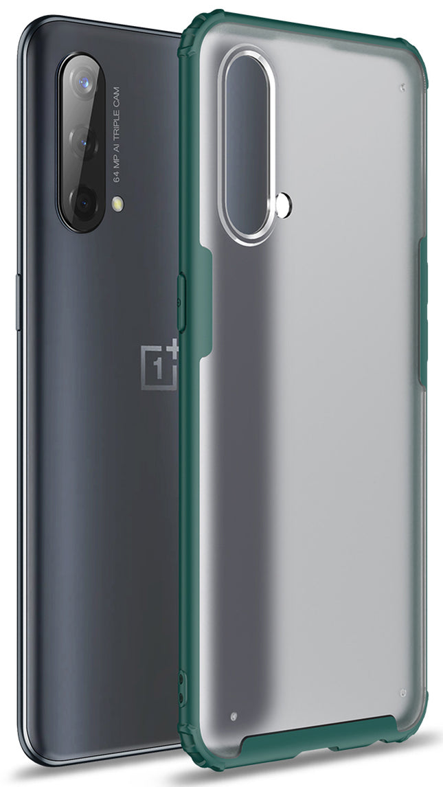 Shield Frosted Acrylic Back Shock Proof Case Cover for OnePlus Nord CE (5G) / One Plus Nord CE (5G) (Green)