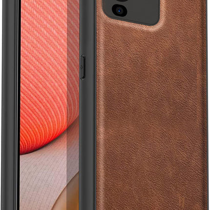 Mobizang Tux Back Case for Vivo V25 Pro ,Slim Leather Case with Shockproof Back Cover (Brown)