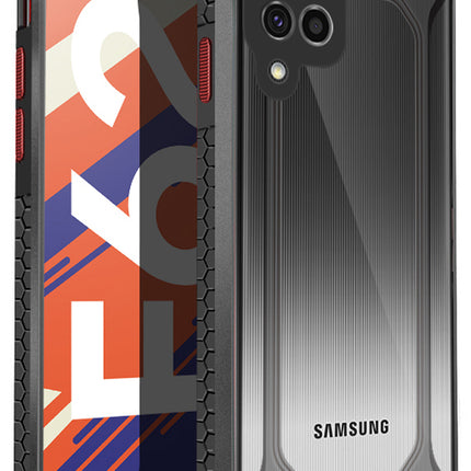Unicorn for Samsung Galaxy F62 Clear Back Case, [Military Grade Protection] Shock Proof Slim Hybrid Bumper Cover (Black)