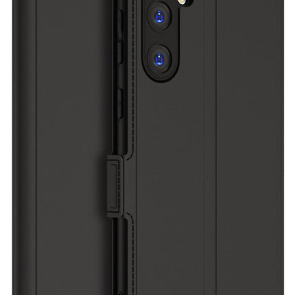 Mobizang Noble Slim Magnetic Leather Flip Case Cover for Samsung Galaxy S23 FE | Card Holder Stand Leather Flip Wallet Case (Black)