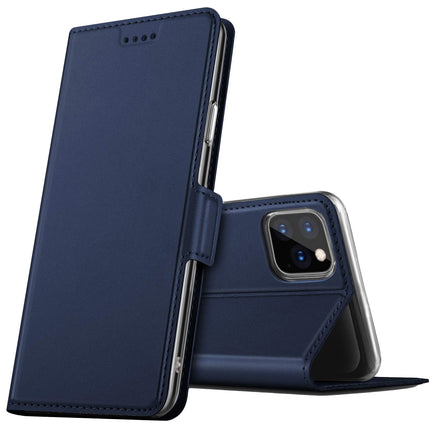 Noble Slim Magnetic & Card Holder Stand Leather Flip Case Cover for Apple iPhone 13 Pro (6.1) (Blue)