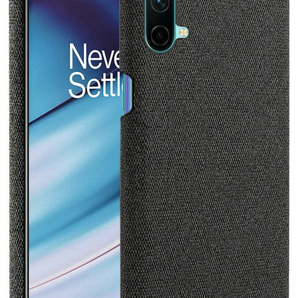 Woven Soft Fabric Case for OnePlus Nord CE (5G) /One Plus Nord CE (5G) Back Cover, Shock Protection Slim Hard Anti Slip Back Cover (Black)
