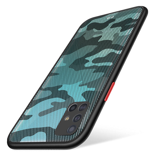 Camouflage Paper Thin Back Cover For Samsung Galaxy A51 , Super Slim Matte Translucent Full Protection Back Case (Black)