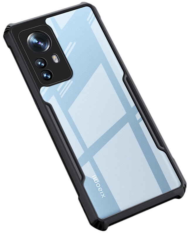 Beetle for Xiaomi 12 PRO (5G) Back Case, [Military Grade] Shockproof Slim Hybrid Cover (Black)