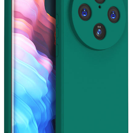 Mobizang Matte Protective Lens Flexible Back Cover for Vivo X100 Pro | Slim Silicone with Soft Lining Shockproof Full Body Bumper Case (Green)