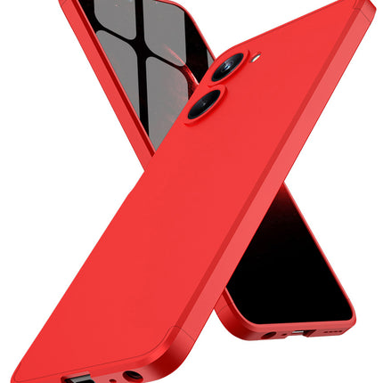Mobizang Double Dip Full 360 Protection Back Case Cover for Realme 10 Pro (Red)