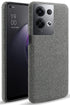 Mobizang Woven Soft Fabric Case for Oppo Reno 8 PRO (5G) Back Cover,  Shock Protection Slim Hard Anti Slip Back Cover (Grey)