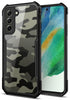 Beetle Camouflage for Samsung Galaxy S21 FE Back Case, [Military Grade] Shockproof Slim Hybrid Cover (Black)