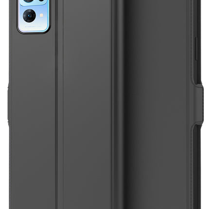 Noble Slim Flip Cover for Oppo Reno 7 Pro , Magnetic and Card Holder Stand Leather Flip Wallet Case (Black)